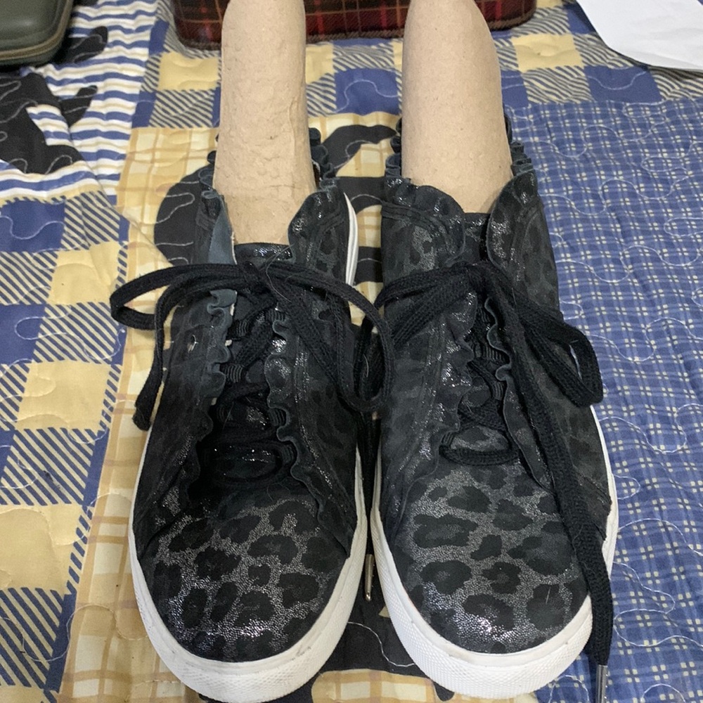 Kate Spade Leopard Leather Athletic Tennis Shoes